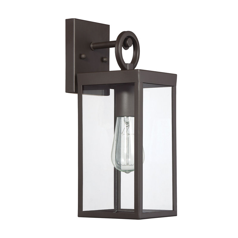 Lanterne murale d'extérieur 1 lumière Meridian en bronze huilé