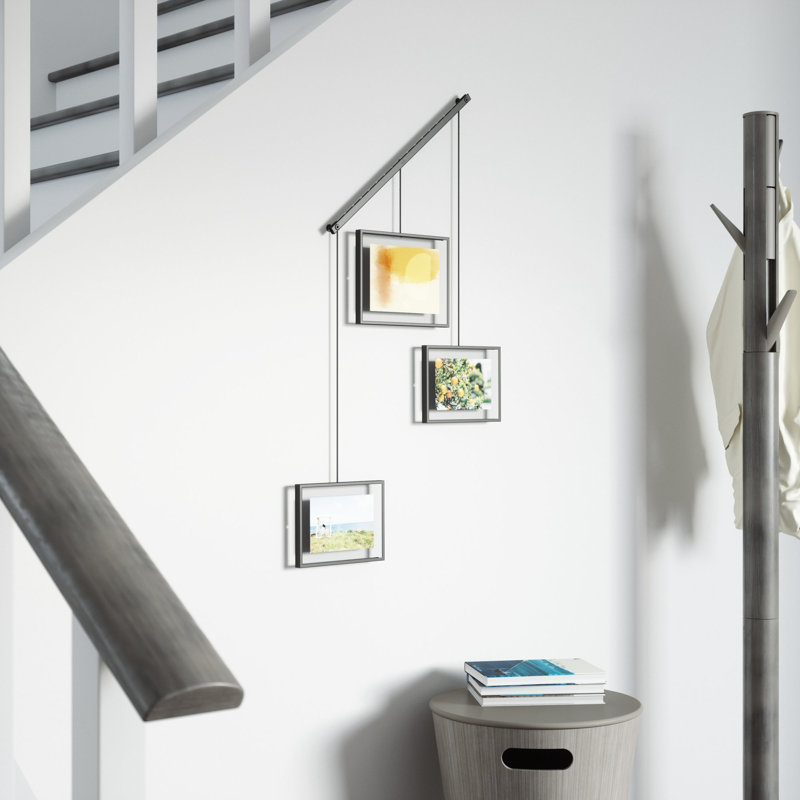 Exhibit Wall Picture Frames, Set of 3, Black