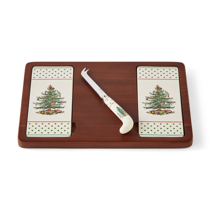 Planche à fromage à pois avec couteau