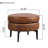 21.5'' Jackson Top-Grain Round Leather Ottoman-253142262