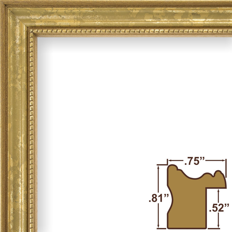 Cadre photo en bois massif Adesuwa, 16 po x 22 po emmêlé à 12 po x 18 po