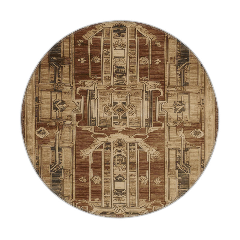 Tapis intérieur et extérieur ArtDeco, Rond 5 pi