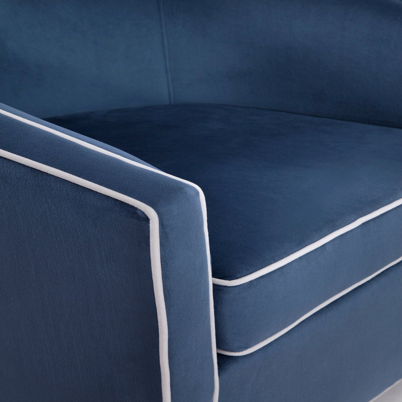 Fauteuil pivotant bleu Kendall, Bleu