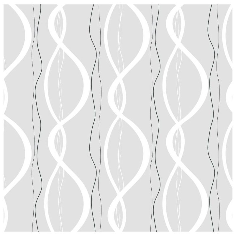 Ribbons And Chains Abstract Peel & Stick Wallpaper Roll by Jamie Graney, Gray/White/Black