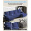Canapé modulaire en forme de U de 110 po, canapé 4 places Cloud Velvet Cloud avec méridienne double, bleu-123027696