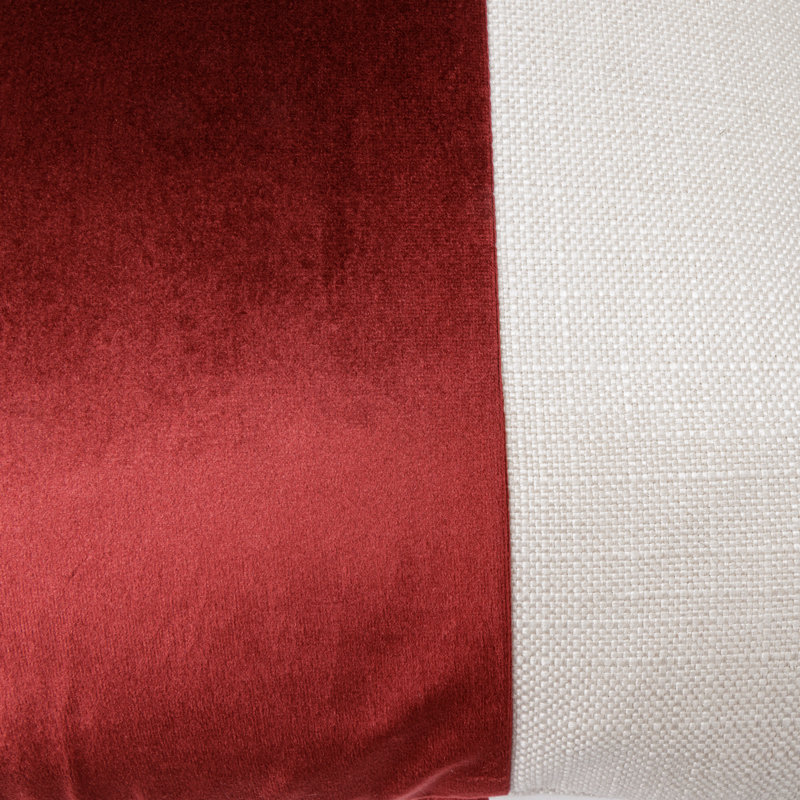 Caleb Throw Pillow Cover & Insert, Cloud/Sangria Striped