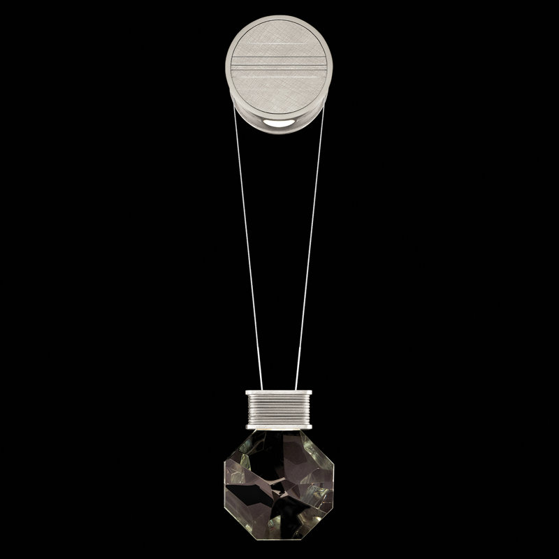 Brushed Silver Crystal LED Adjustable Sconce