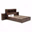 Structure de lit plateforme double avec rangement, tablettes coulissantes, lit gigogne-1192042775