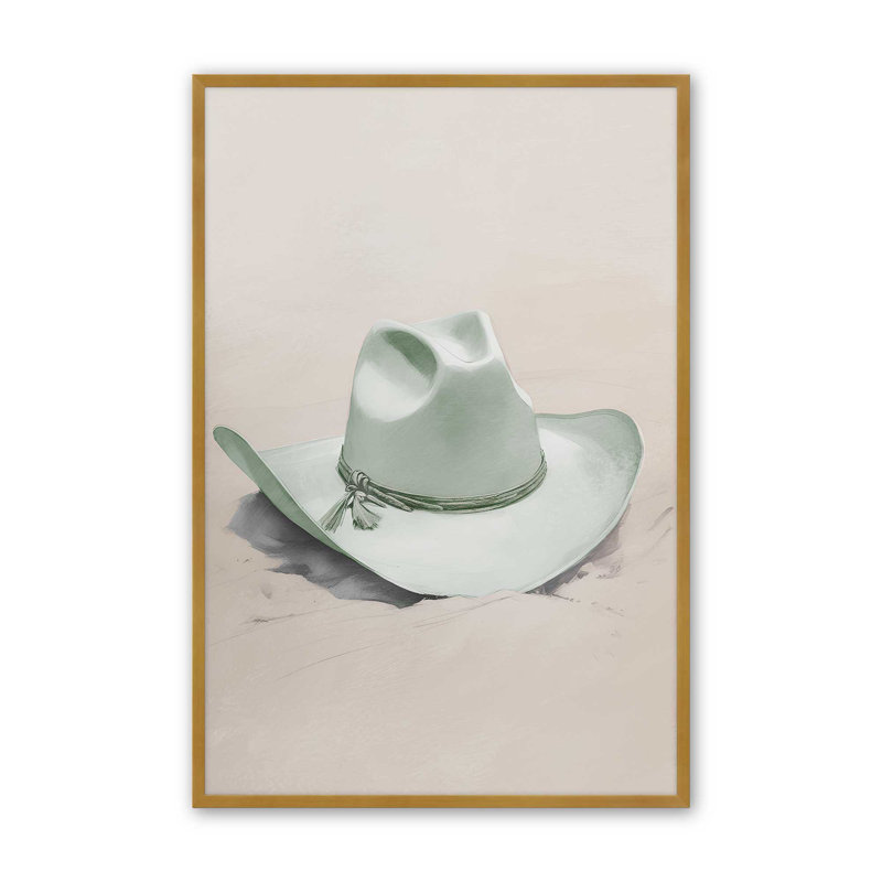 Imprimé Cowboy Essentials en vert II, Or poli, H 15,25 po x l 12,25 po