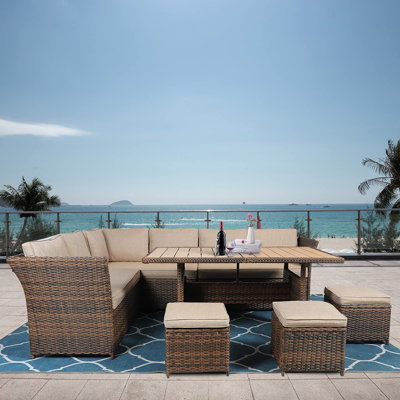 7 Piece Sectional Seating Group with Cushions