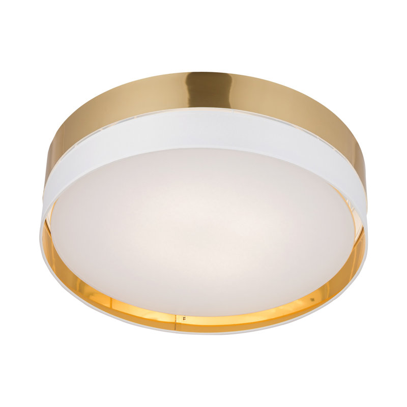 Hilton Flush Mount, White, 16cm H x 60 cm W x 60 cm D