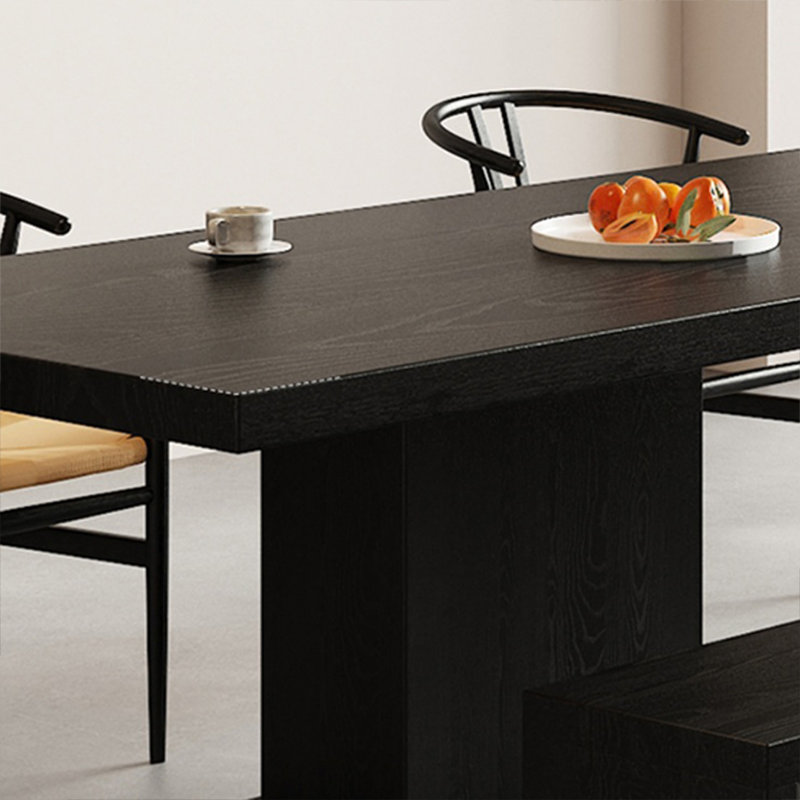Table de salle à manger multifonctionnelle en bois massif, H 29,52 po x L 62,99 po x l 27,55 po