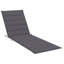 Chaise longue simple en acacia de 16 po avec coussins et table Anjelien