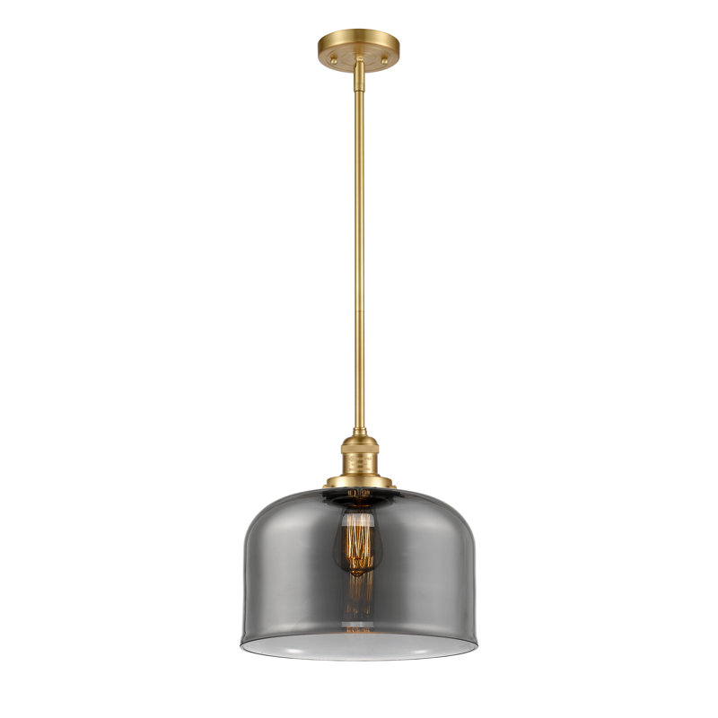 Celaya 1 - Light Pendant, Plated Smoked, 13" H x 12" W x 12" D, Satin Gold