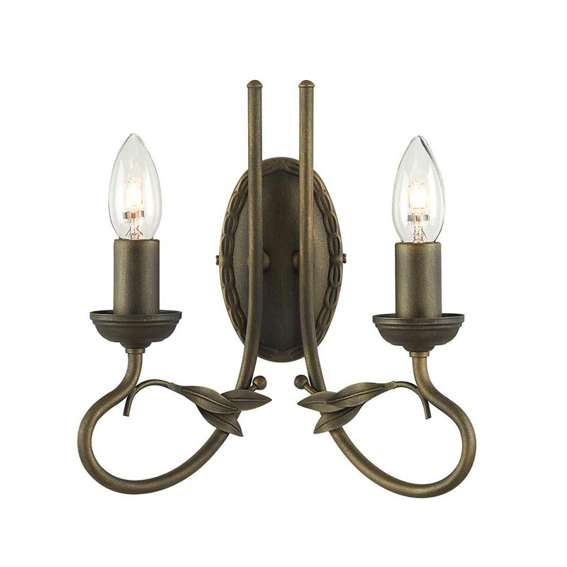 Ballyrashane Candle Wall Light, Black/Gold