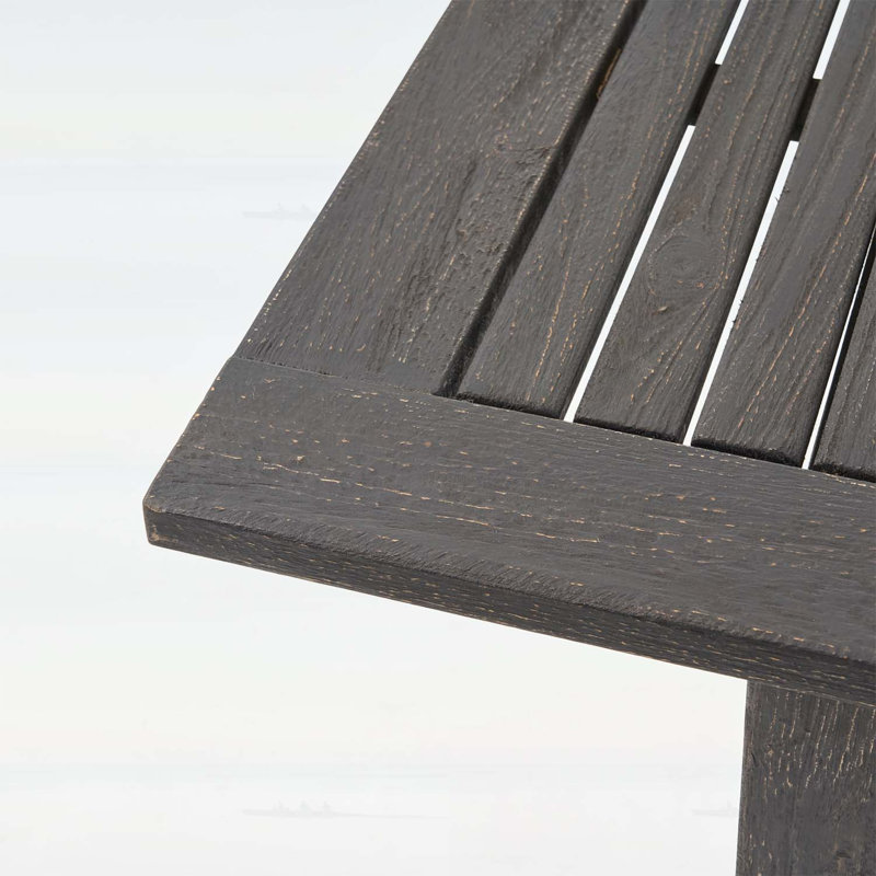 Table de salle à manger extensible en bois d'acacia, gris foncé, parfaite pour les réceptions et l'efficacité de l'espace