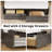 Queen Storage Platform Bed with Footboard and 4 Under Bed Drawers, Gray-1500168143-1511724800