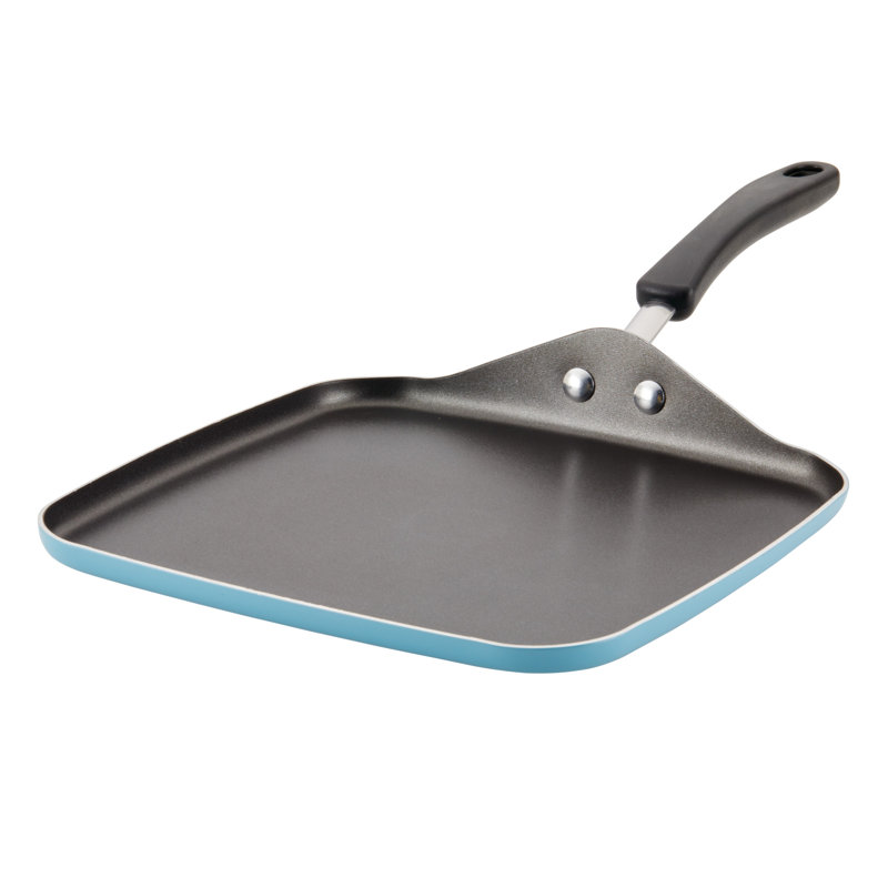 Farberware Cookstart Diamondmax Nonstick Square Griddle / Grill Pan, 11 Inch, Aqua