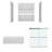 WOODBRIDGE 60" x 32" Alcove Soaking Bathtub & 4-Piece Direct-to-Stud Surround with Left Drain & 57.5–60" Frameless Double Sliding Tub Door with Soft-Close, Clear Tempered Glass, Matte Black-122123758-122123761