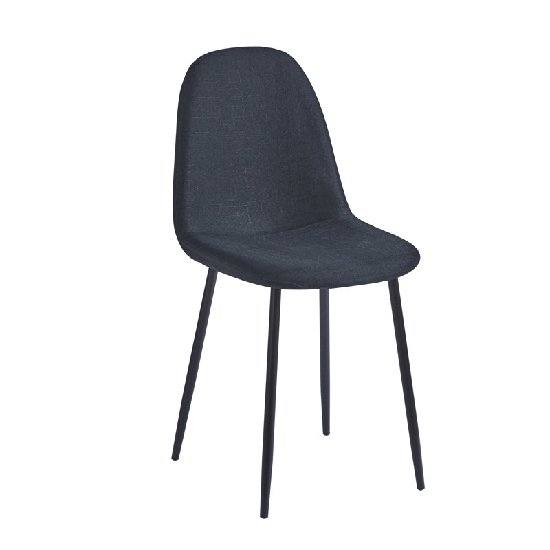 Chaise d'appoint en tissu Jisella, Noir