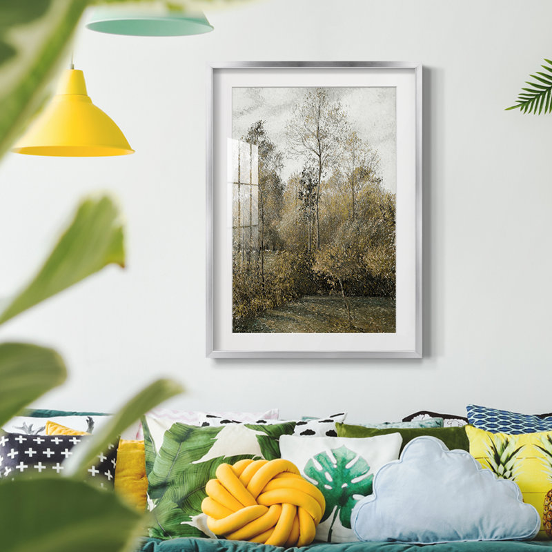 Vintage Landscape CCXL - Matted and Framed Under Acrylic Glass, Large Living Room Wall Art
