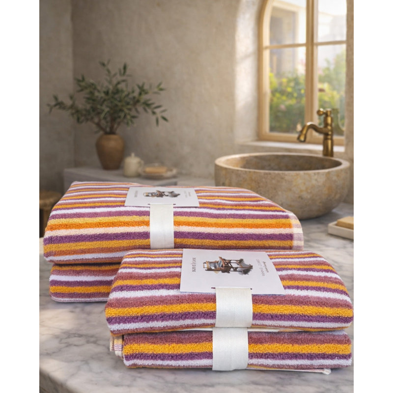 Ensemble rayé Marseille, Prune orange