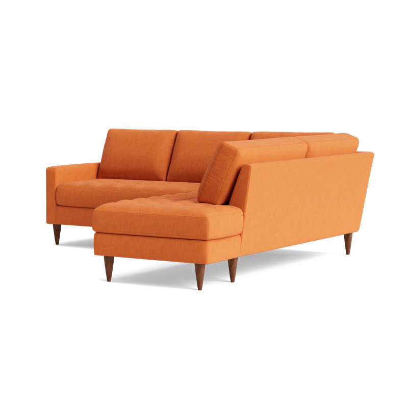 MCM Sectional, Performance Weave - Carrot, Right Hand Facing