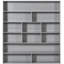 Lit superposé double pleine grandeur en gris - 2 tiroirs et armoire à plusieurs couches pour un espace de rangement supplémentaire qui rehausse l'apparence de votre chambre à coucher, structure en bois massif et sommeil confortable-1643537676-1643537674