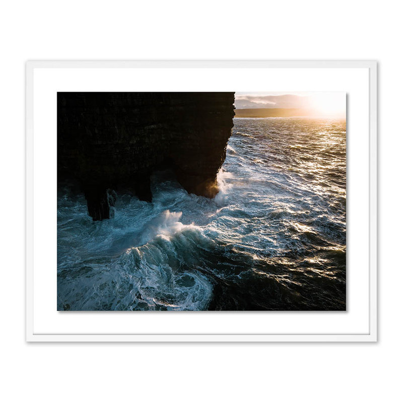 Crash Print by Michael Schauer, White, 32" H x 40" W x 2.5" D