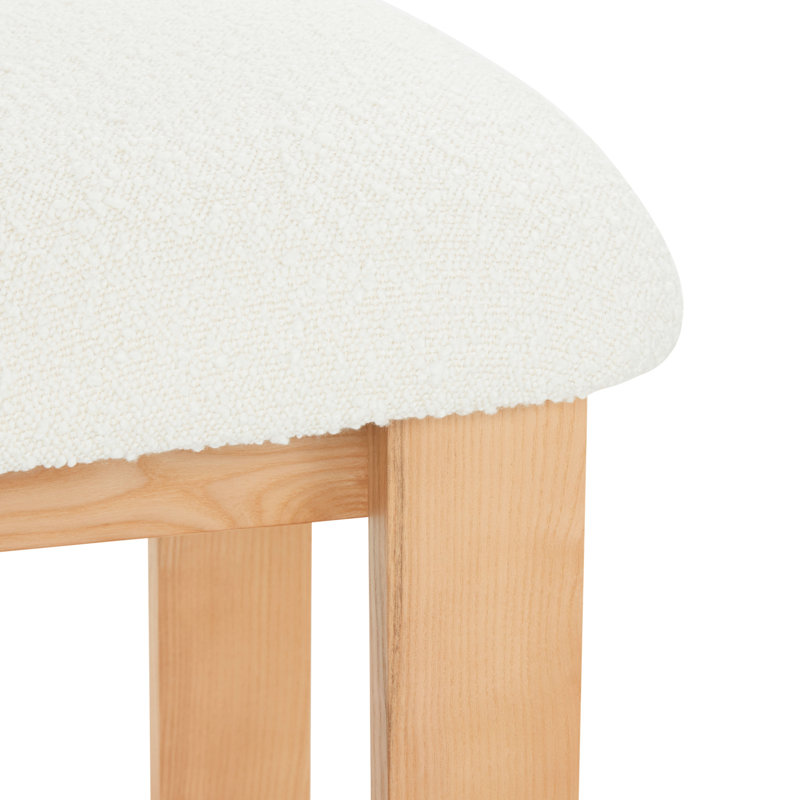 Chaise rembourrée Dellar, Ivoire