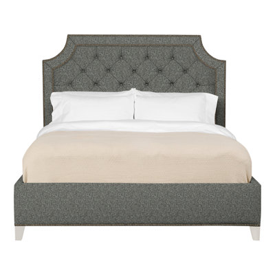 Audrey/Asher Queen Tufted Upholstered Low Profile Panel Bed