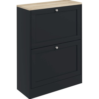 Armoire à chaussures mince pour le vestibule, armoire de rangement pour chaussures moderne cachée avec 2 tiroirs rabattables et tablettes réglables pour 12 paires de chaussures