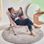 Chaise pliante empilable rembourrée en similicuir R Peace-1585555730