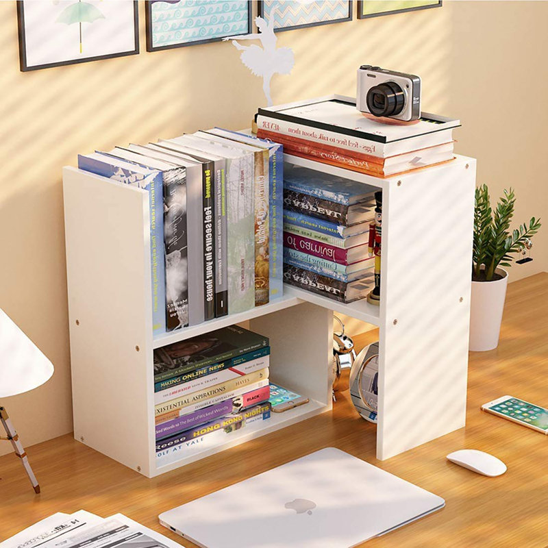 Bamboo Desk Organiser, White