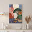 Arbre vert et tortue de mer nageant dans des vagues bleues, art mural-133067289