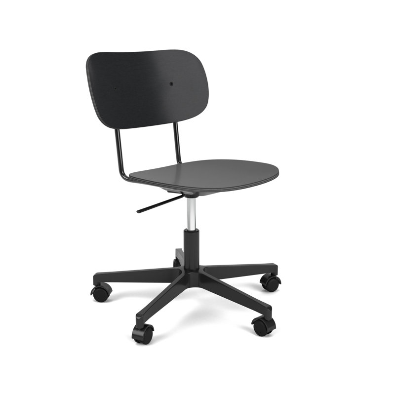 Co Swivel Task Chair, Black Oak/Black