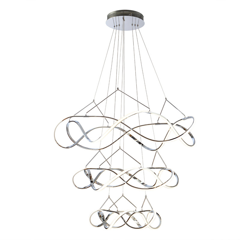Berto 6 - Light LED Chandelier, Chrome