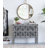 Iron Frame Vertical Round Mirror-37721310