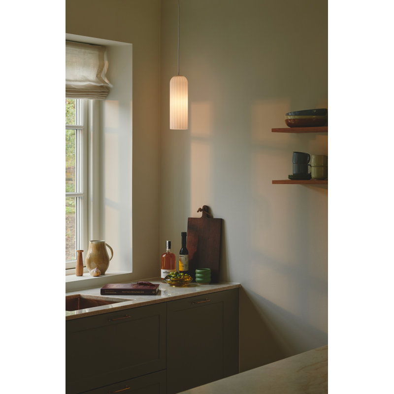 1 - Light Satin Pendant, White