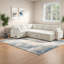 Canapé modulaire convertible avec rangement, velours côtelé de 111 pouces, maison moderne