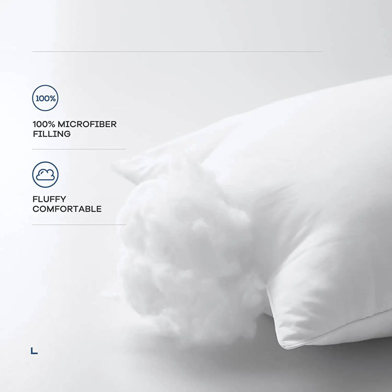 Solid Colour Reversible Pillow Insert, 12" H x 20" W