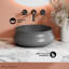 Lavabo de salle de bain vasque rond en béton 17,5 po gris foncé Lisse