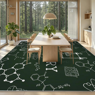 Tapis d'intérieur transparent pour tableau noir, lavable à la machine, tableau noir