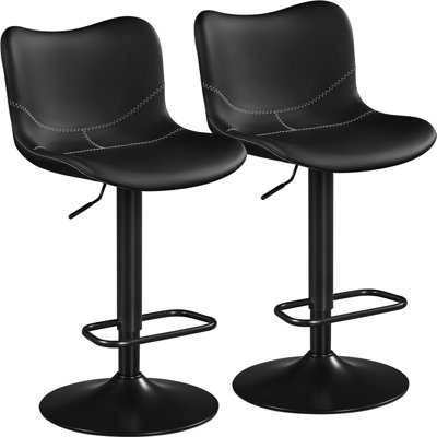 Barabo Swivel Upholstered Adjustable Height Counter Stool