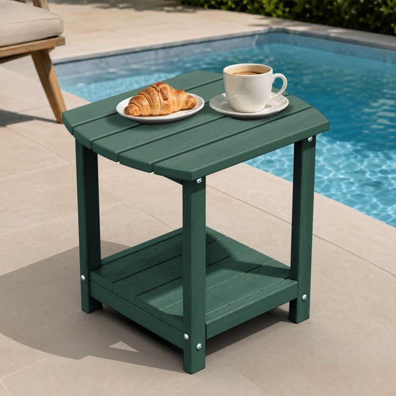 Table de bout d'extérieur en PEHD Adirondack, Vert