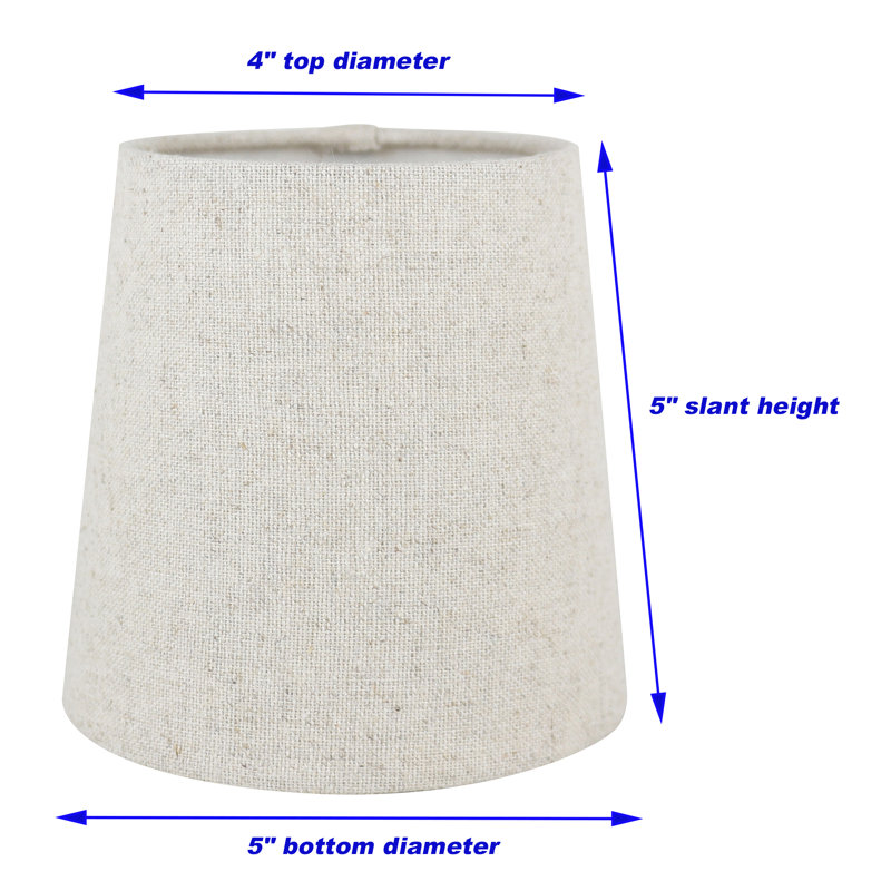 Linen Empire Lamp Shade, 5" H x 4" W x 5" D, Natural