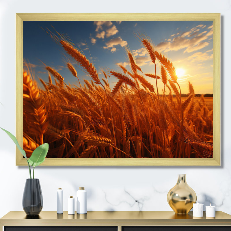 Canada Golden Harvest II - impression, Cadre doré à une seule photo, H 30 po x l 40 po x P 1,5 po
