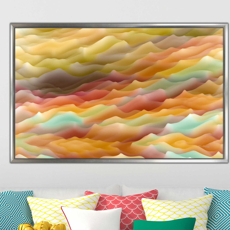 " Purifying Hope " by Mark Lawrence, 39.5" H x 63.5" W x 2" D, Silver Floater Frame