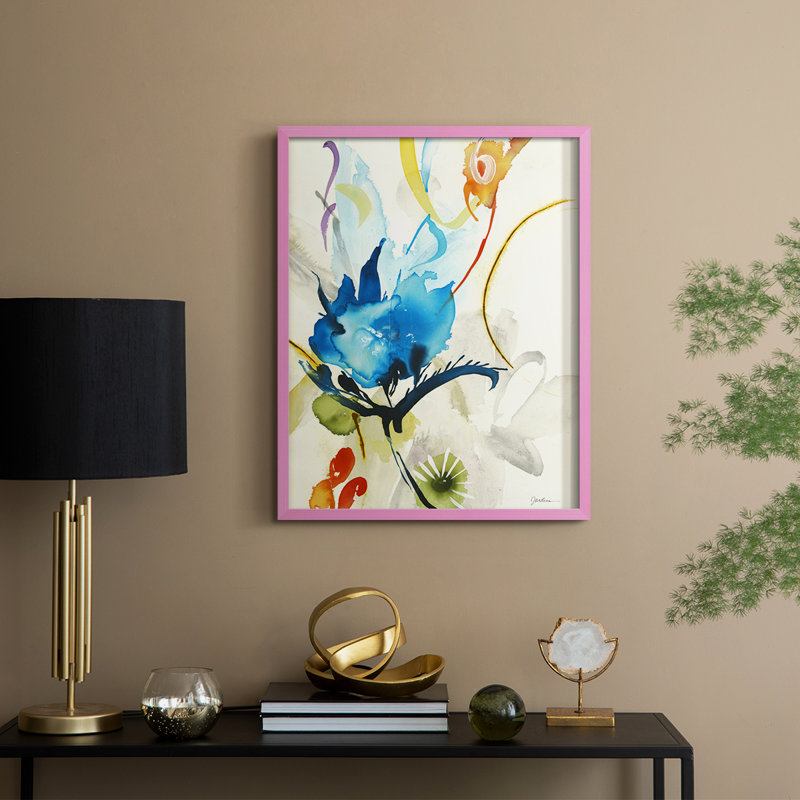 Couleur locale I, reproduction encadrée - bois massif, H 30 po x l 24 po, Rose