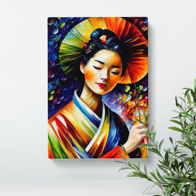Portrait Of A Geisha No.4 - Wrapped Canvas Print
